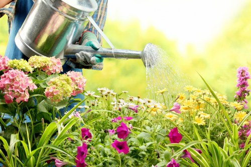 Expert gardener tending to a vibrant Ilford garden